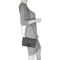 Dior Saddle Pouch Wallet on Chain Oblique Mannequin