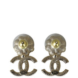 Chanel CC Pearl Flower Earrings