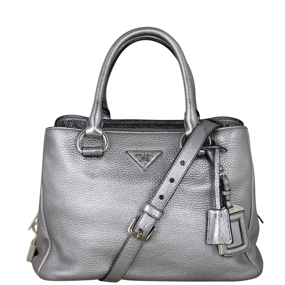 Prada Vitello Daino Tote Front With Strap