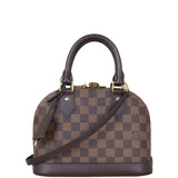 Louis Vuitton Alma BB Damier Ebene Front With Strap