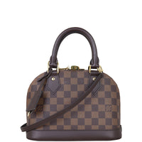 Louis Vuitton Alma BB Damier Ebene Front With Strap