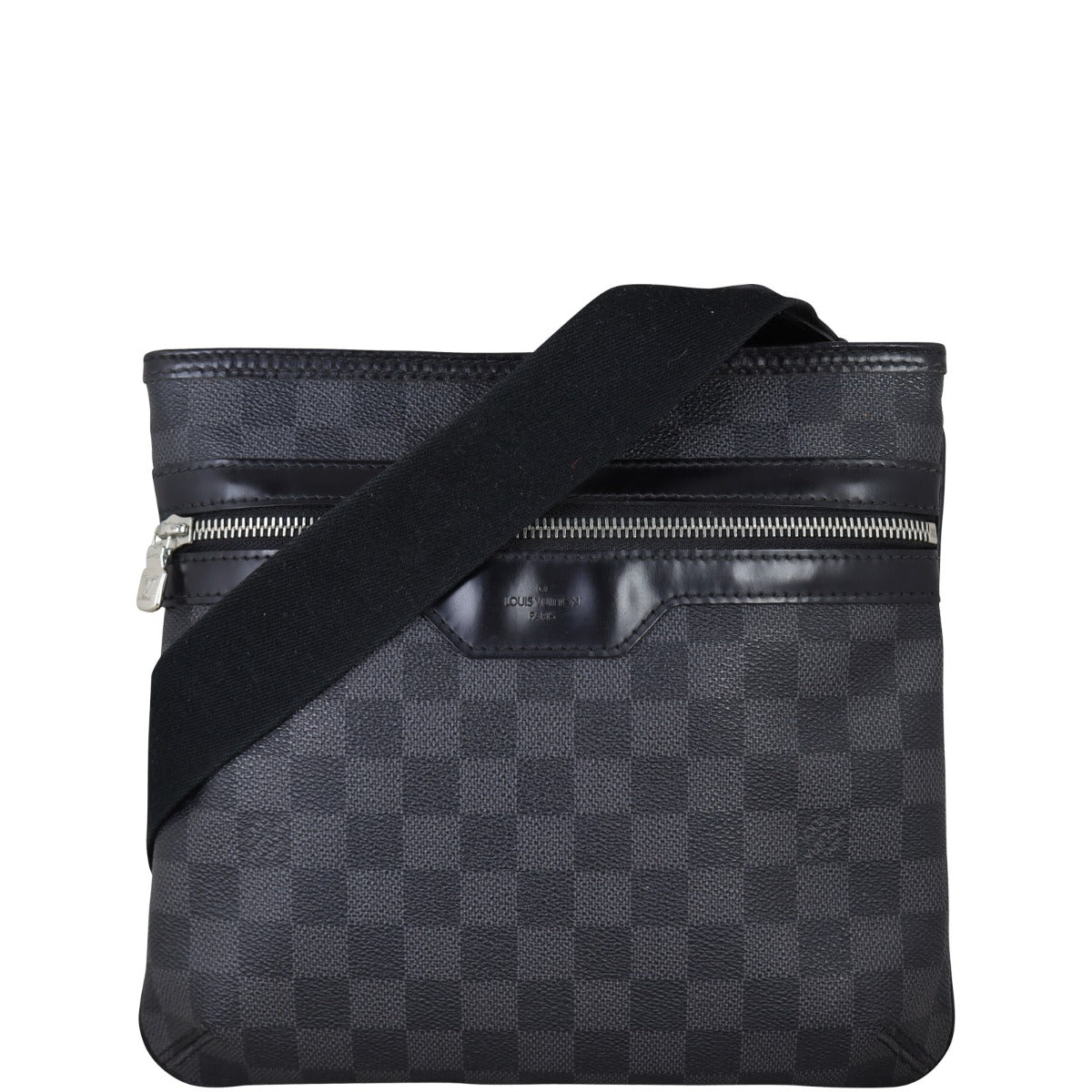Louis Vuitton Thomas Messenger Bag Damier Graphite Front With Strap