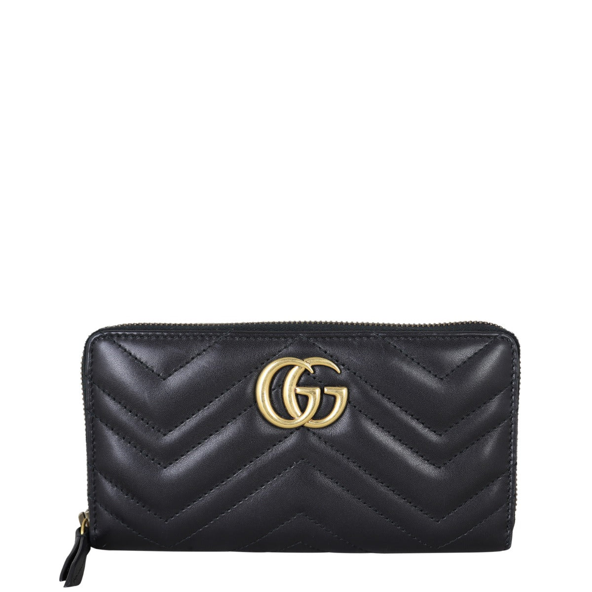 Gucci GG Marmont Zip Around Wallet Front