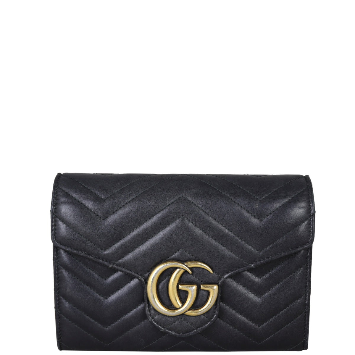 Gucci GG Marmont Matelasse Chain Wallet Front