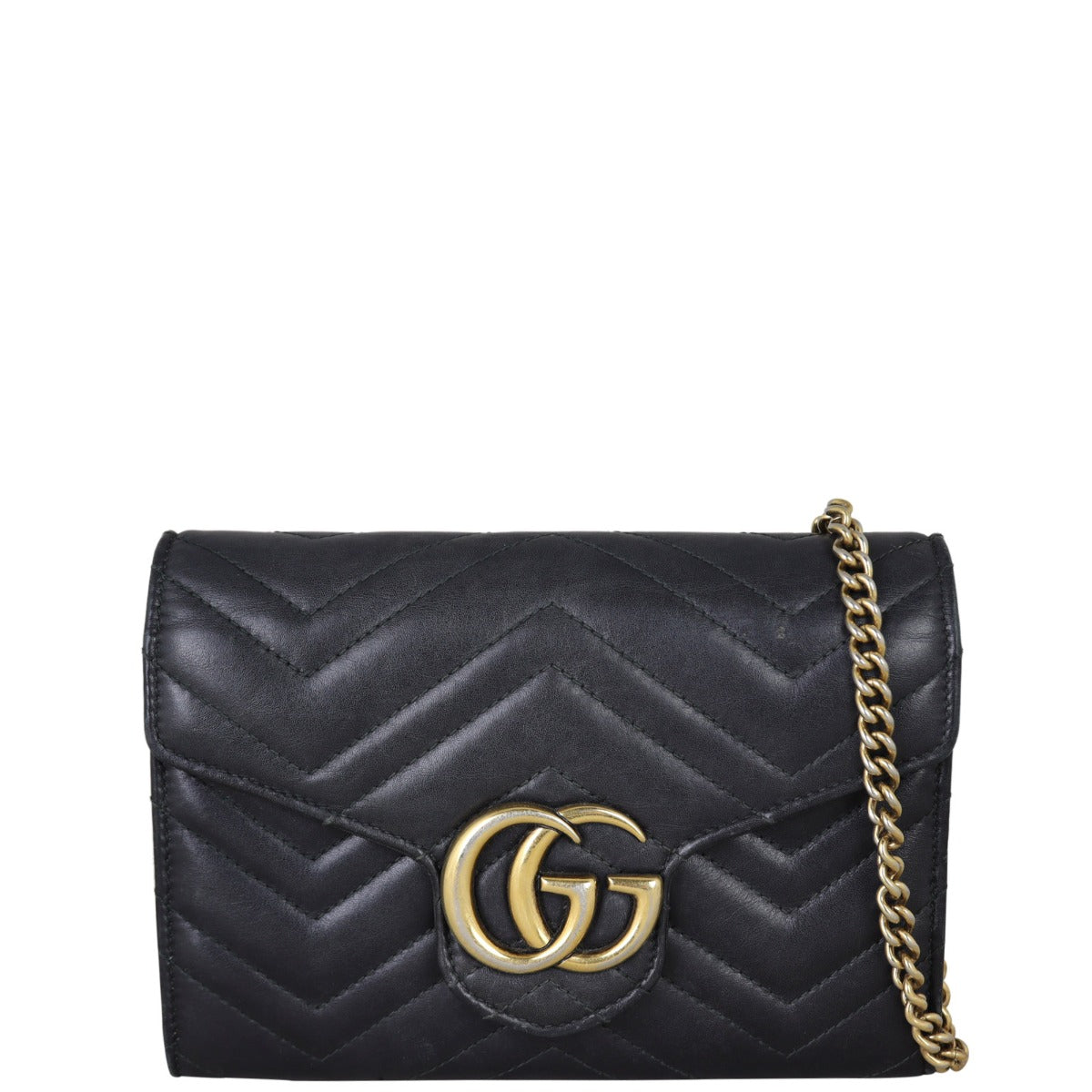 Gucci GG Marmont Matelasse Chain Wallet Front With Chain