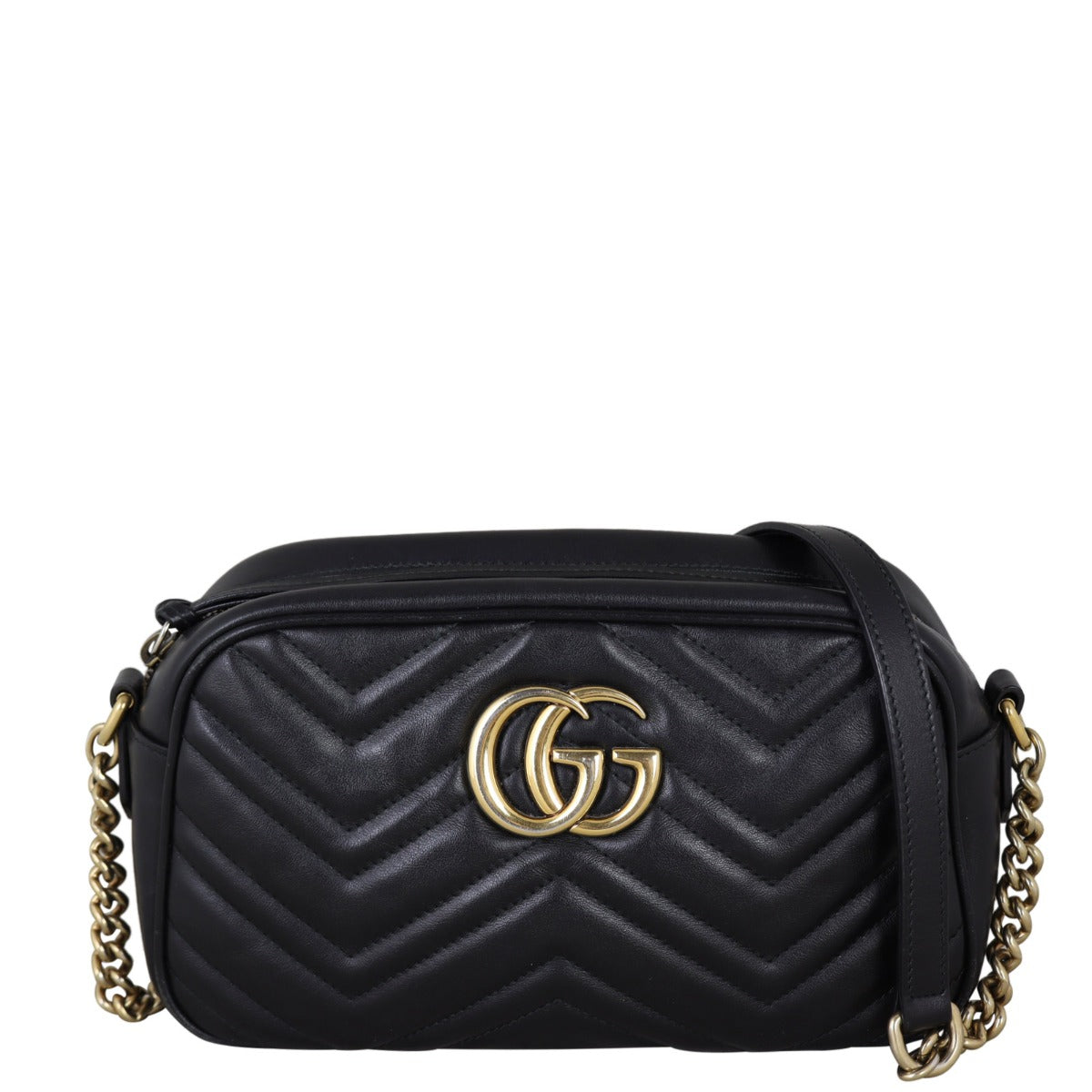 Gucci GG Marmont Small Camera Bag Front With Strap