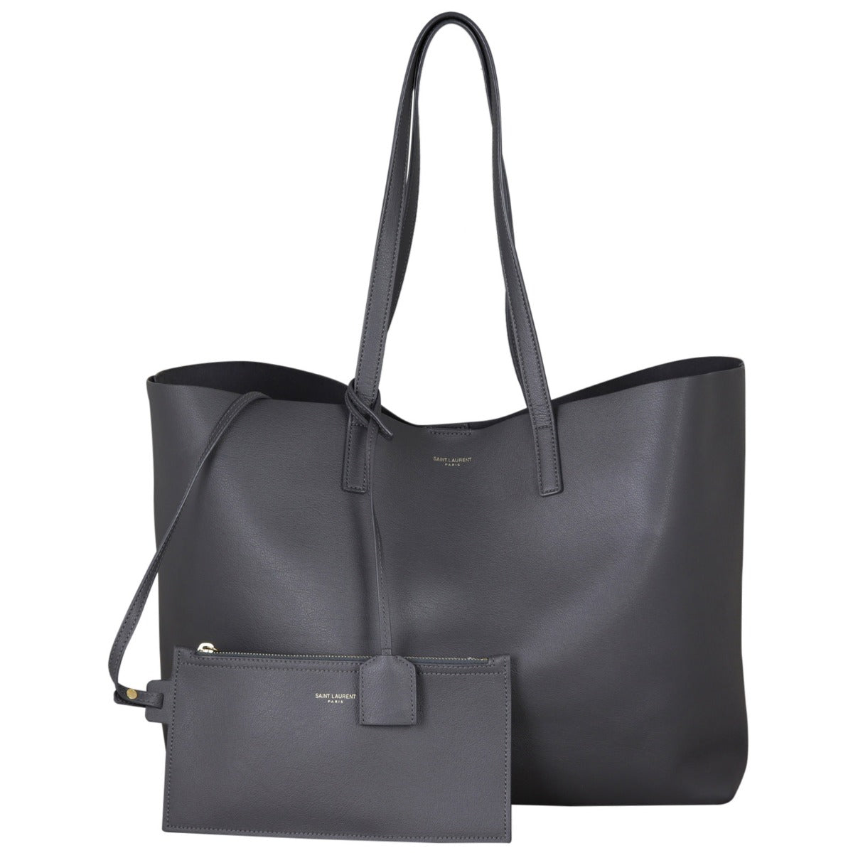 Saint Laurent Shopping Tote Front With Pouch