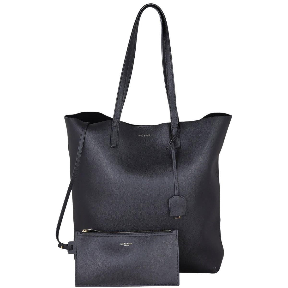 Saint Laurent Shopping Tote Front With Pouch