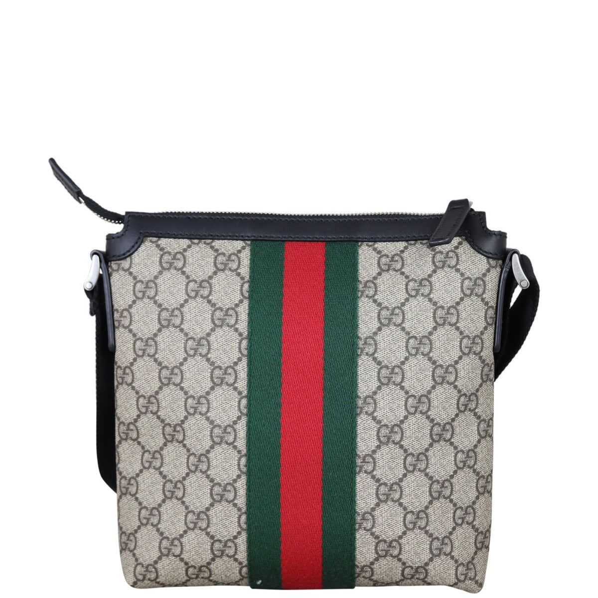 Gucci Web Messenger Bag Canvas Back