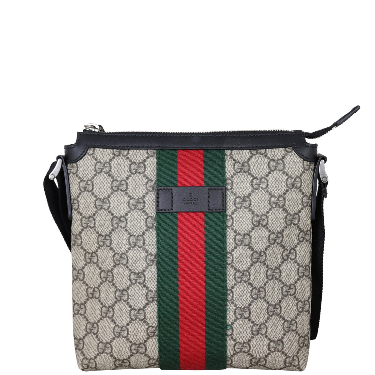 Gucci Web Messenger Bag Canvas Front