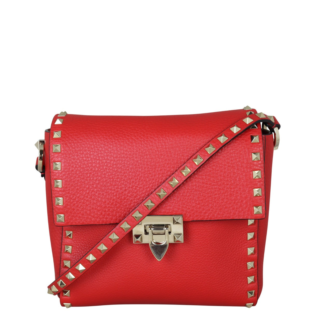 Valentino Rockstud Vertical Crossbody Front With Strap