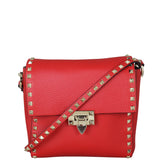 Valentino Rockstud Vertical Crossbody Front With Strap