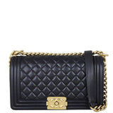 Chanel Boy Old Medium Front With Chain