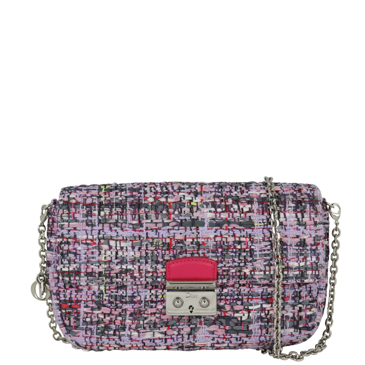 Dior Miss Dior Promenade Pouch Tweed Front With Chain