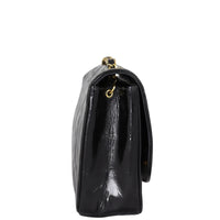 Chanel Quilted Diana Patent Flap Bag Side