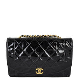 Chanel Quilted Diana Patent Flap Bag Front