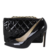 Chanel Quilted Diana Patent Flap Bag Shoe