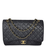 Chanel Classic Double Flap Maxi Front With Chain