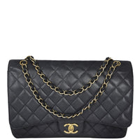 Chanel Classic Double Flap Maxi Front With Chain