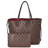 Louis Vuitton Neverfull MM Damier Ebene Front With Pouch