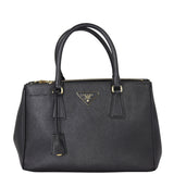 Prada Saffiano Lux Galleria Double Zip Tote Small Front