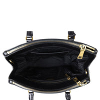 Prada Saffiano Lux Galleria Double Zip Tote Small Whole Interior