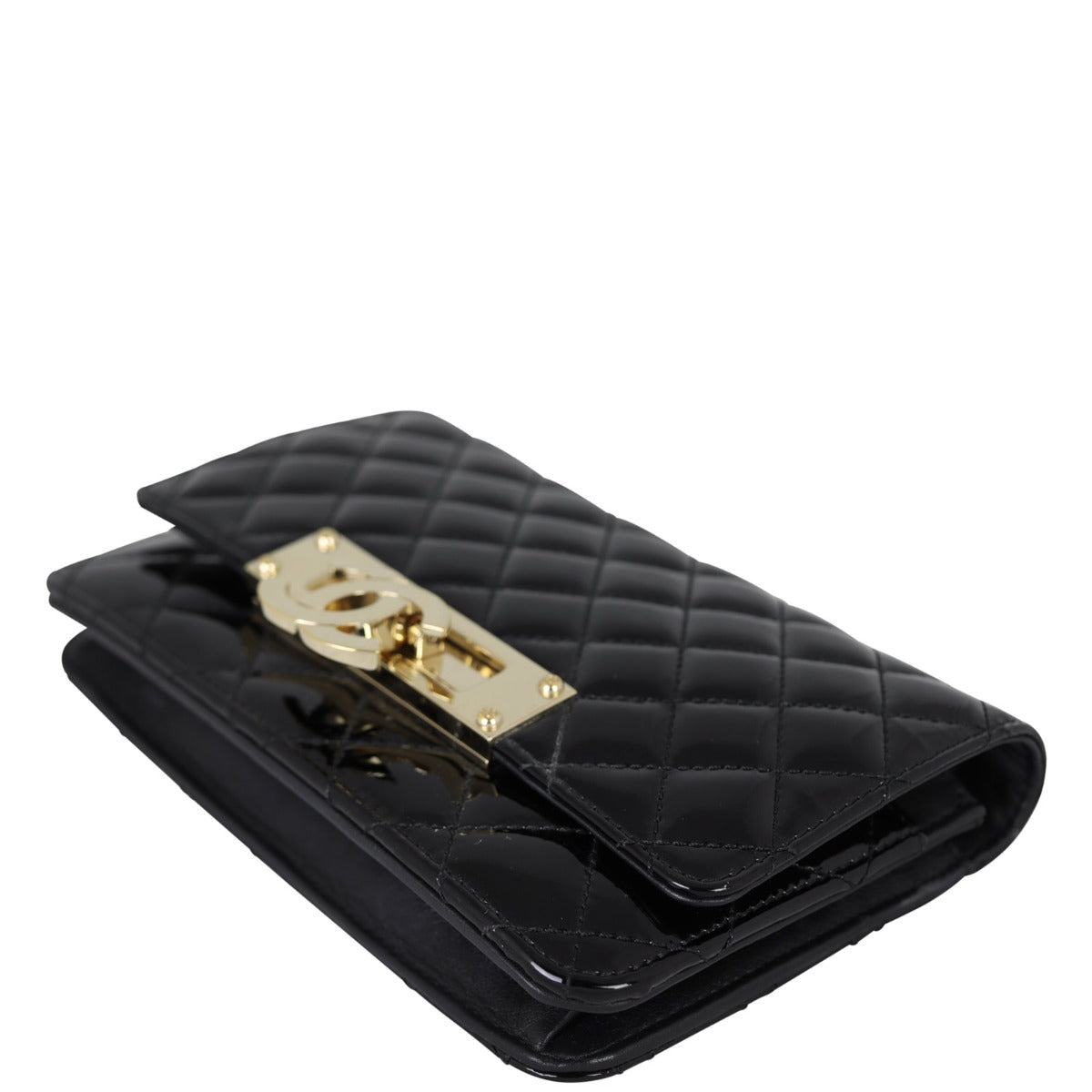 Chanel Golden Class Flap Bag Patent Corner Distance