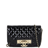 Chanel Golden Class Flap Bag Patent Front With Chain