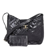 Chanel Quilted CC Shoulder Bag Front With Strap