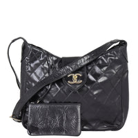 Chanel Quilted CC Shoulder Bag Front With Strap