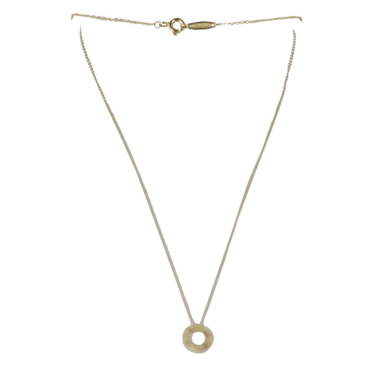 Tiffany & Co. Atlas Pierced Pendant 18k Yellow Gold Diamond Necklace