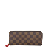 Louis Vuitton Clemence Wallet Damier Ebene Front