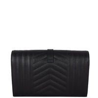 Saint Laurent Monogram Mix Matelasse Envelope Wallet on Chain Back