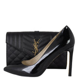 Saint Laurent Monogram Mix Matelasse Envelope Wallet on Chain Shoe