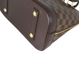 Louis Vuitton Alma PM Damier Ebene with Strap Corner Close Up