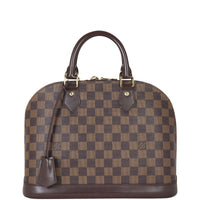 Louis Vuitton Alma PM Damier Ebene with Strap Front
