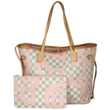 Louis Vuitton Neverfull MM Damier Azur Tahitienne Front With Pouch