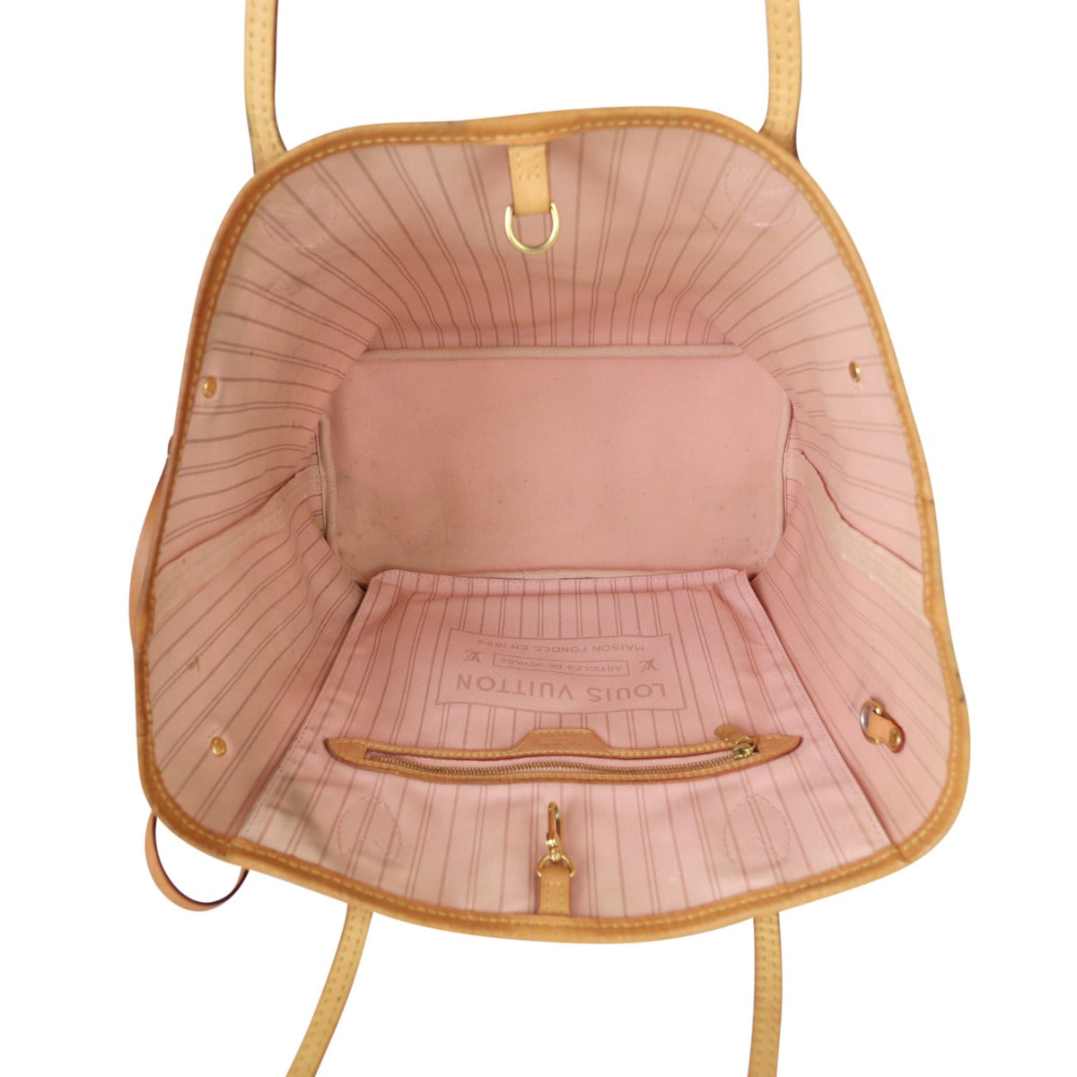 Louis Vuitton Neverfull MM Damier Azur Tahitienne Whole Interior