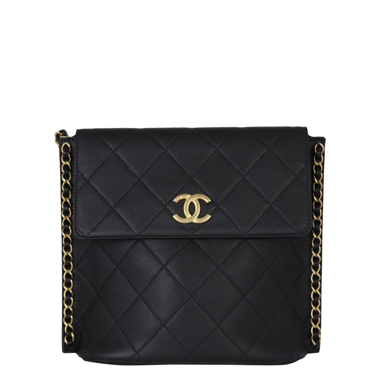 Chanel Quilted Hobo Bag Small Front