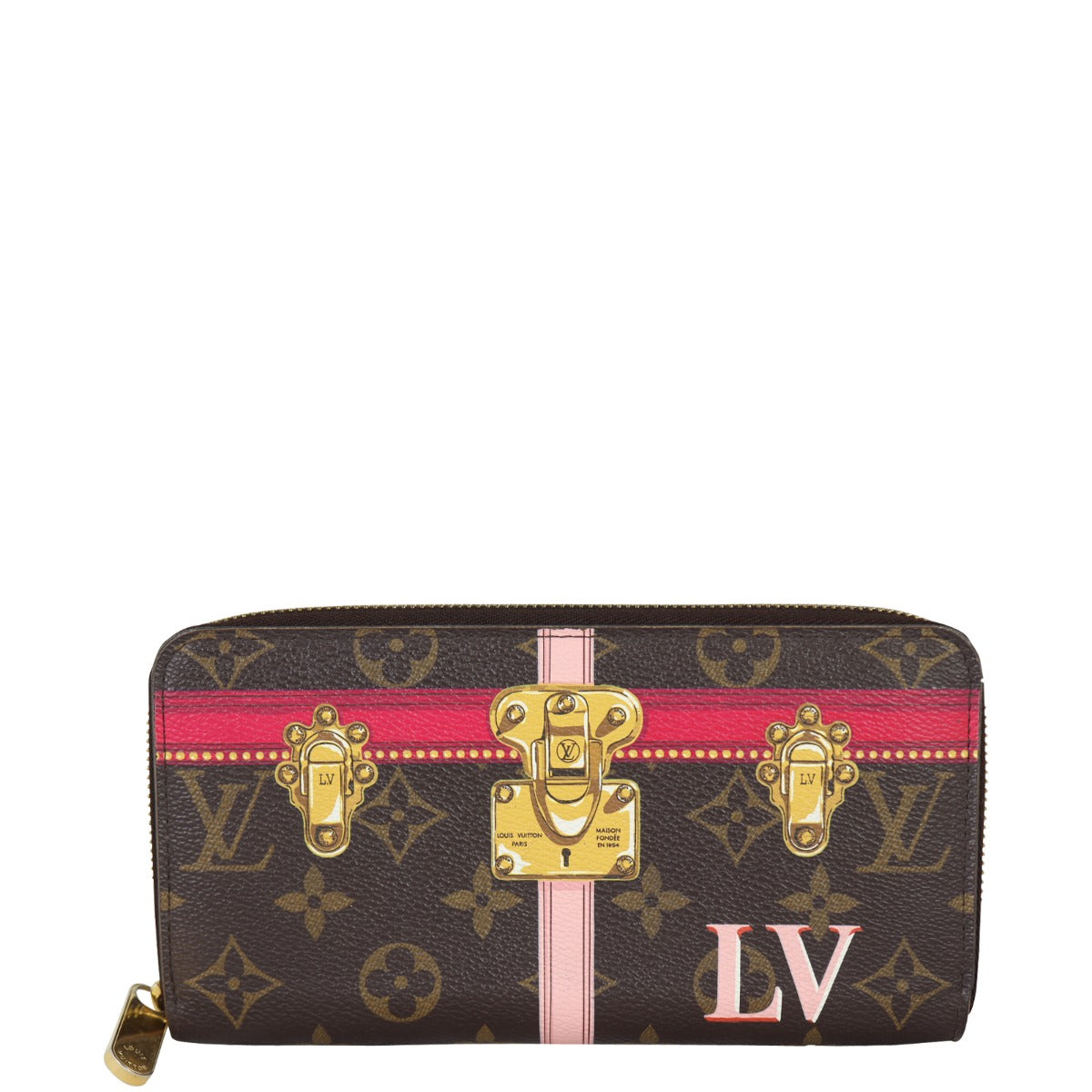 Louis Vuitton Zippy Wallet Monogram Summer Trunks Front