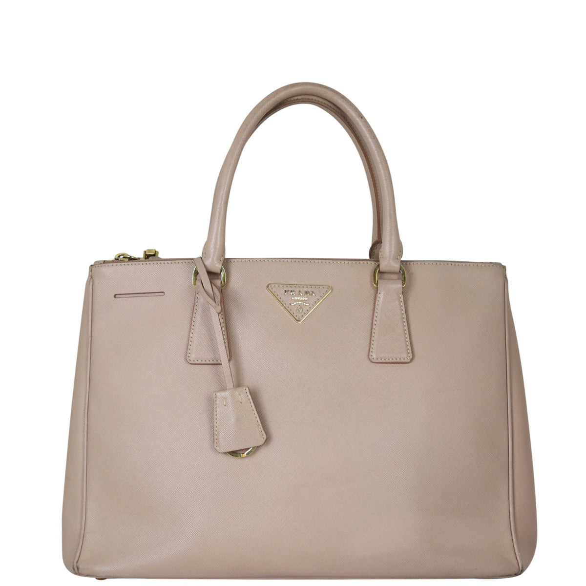 Prada Saffiano Lux Galleria Double Zip Tote Medium Front