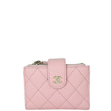 Chanel Double Zip Mini French Wallet Front