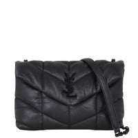 Saint Laurent Puffer Toy Chain Bag Front with Strap