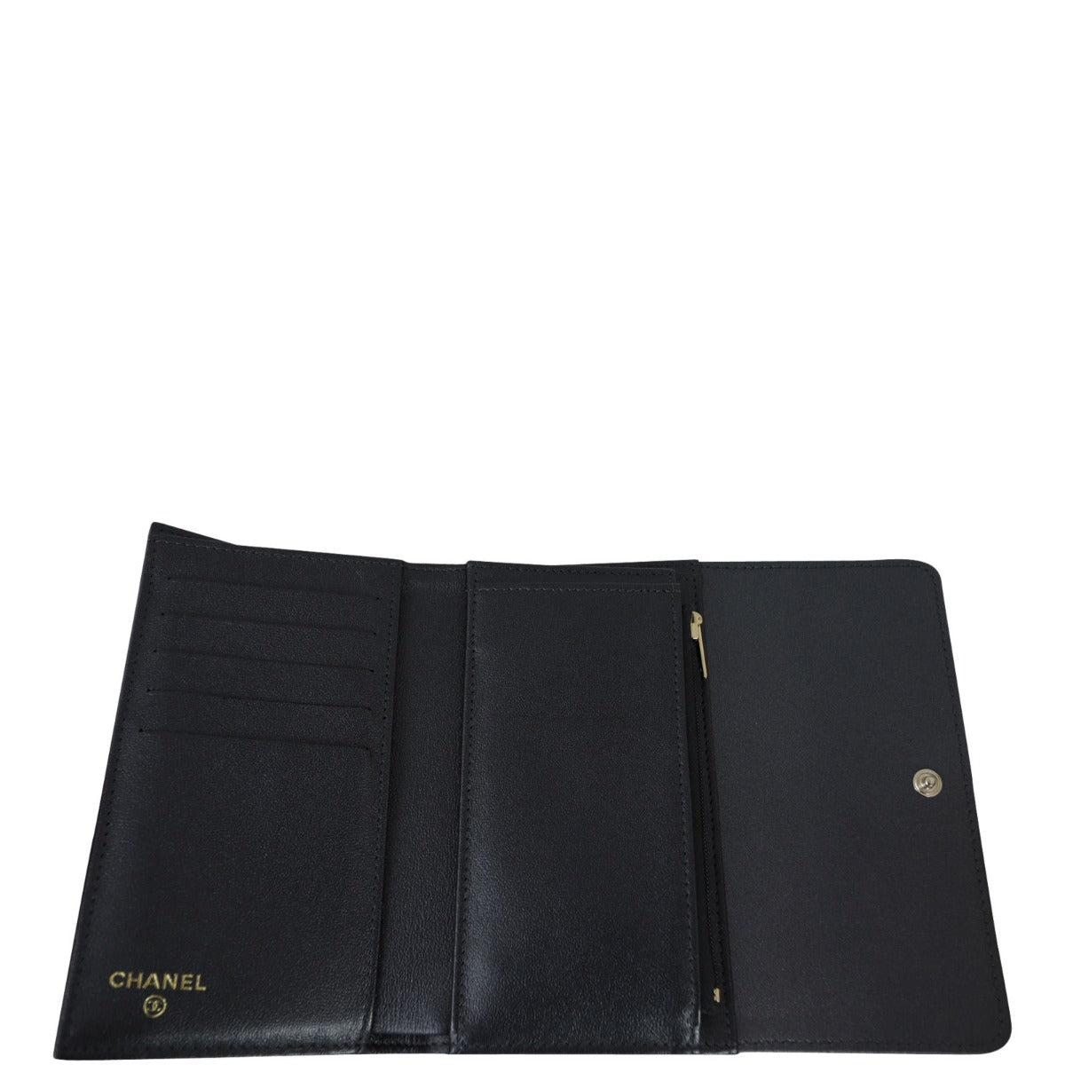 Chanel Embellished CC Compact Wallet Interior