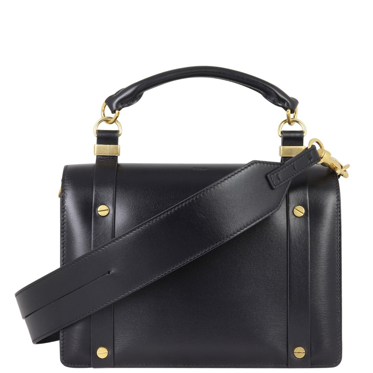 Chloe Ora Studded Tote Medium Front With Strap