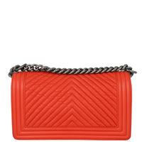 Chanel Boy Old Medium Chevron Back