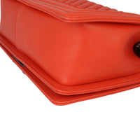 Chanel Boy Old Medium Chevron Corner Close Up