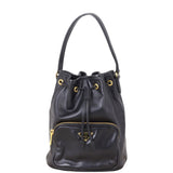 Prada Duet Leather Bucket Bag