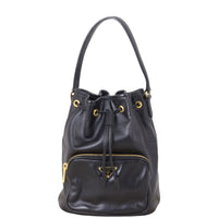 Prada Duet Leather Bucket Bag