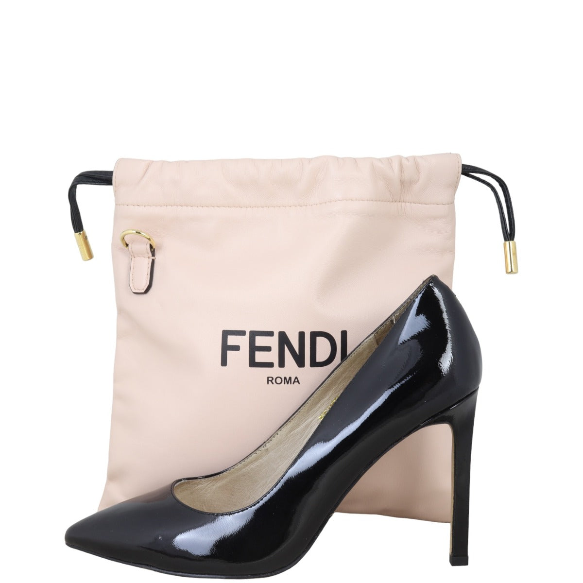 Fendi Logo Drawstring Pouch